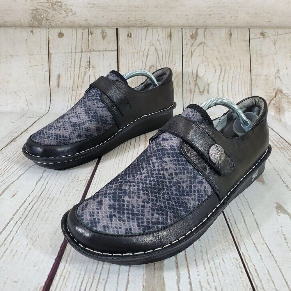 Alegria Brenna Snake Print Womens Size 41 US 10.5-11 Loafers Shoes Bre-7829
